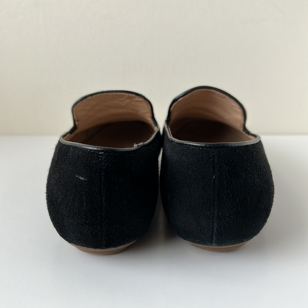 J. Crew Georgie Suede Penny Loafer Shoes Black 7 - Picture 11 of 13